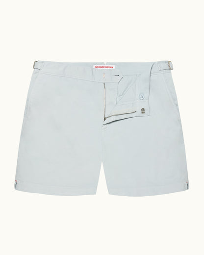 Bulldog Stretch-Cotton - Light Sky Pool Mid-Length Stretch-Cotton Shorts Front View