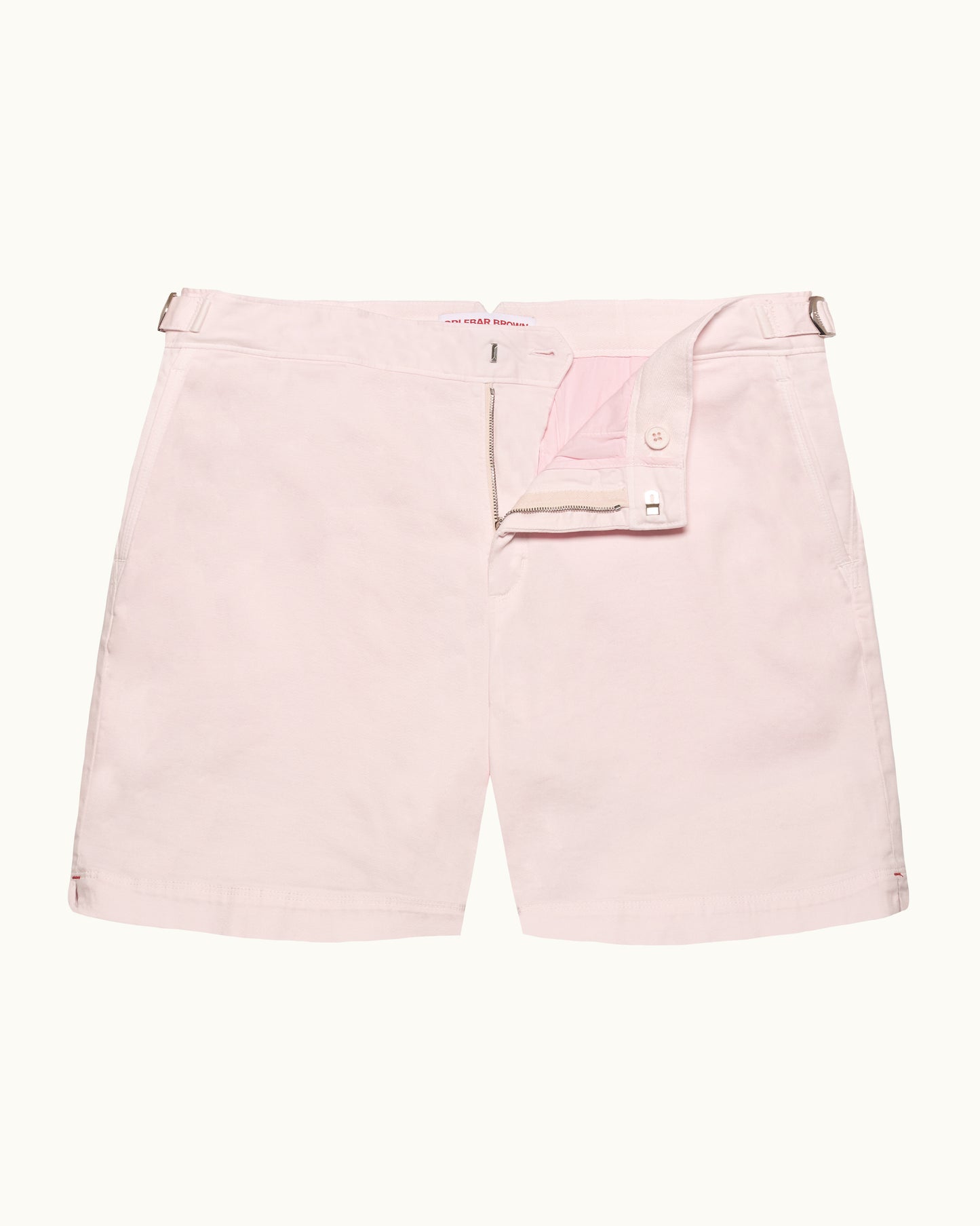 Pink shorts on a white background