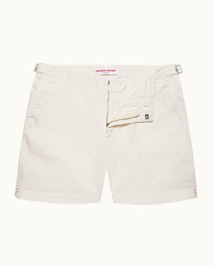Bulldog Stretch-Cotton - Sea Mist Mid-Length Stretch-Cotton Shorts Front View