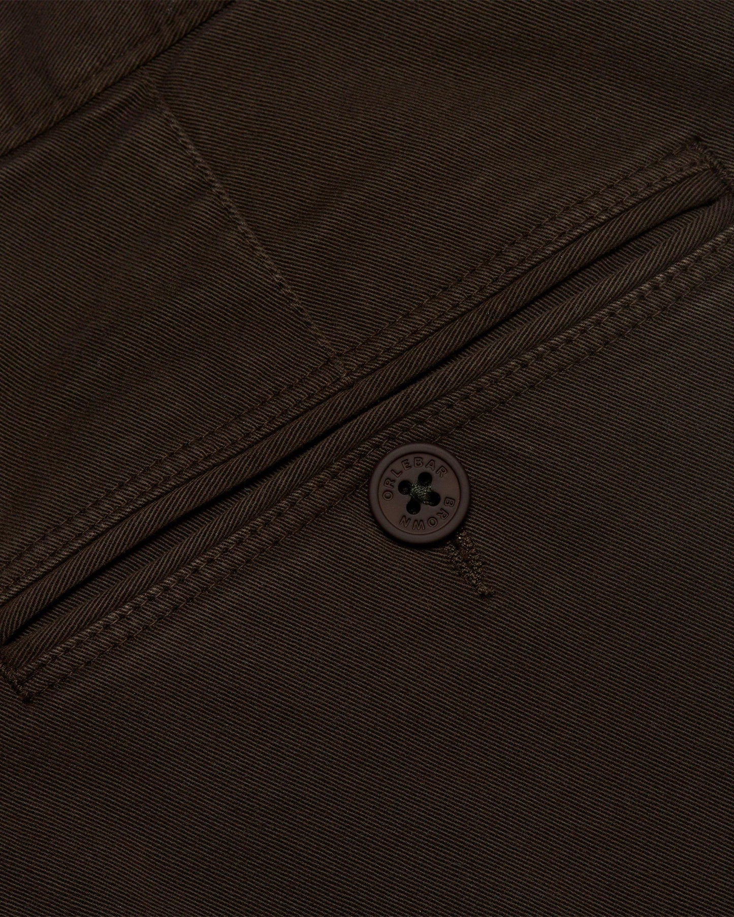 Bulldog Stretch-Cotton - Mens Truffle Mid-Length Stretch-Cotton Shorts Detail 3 View