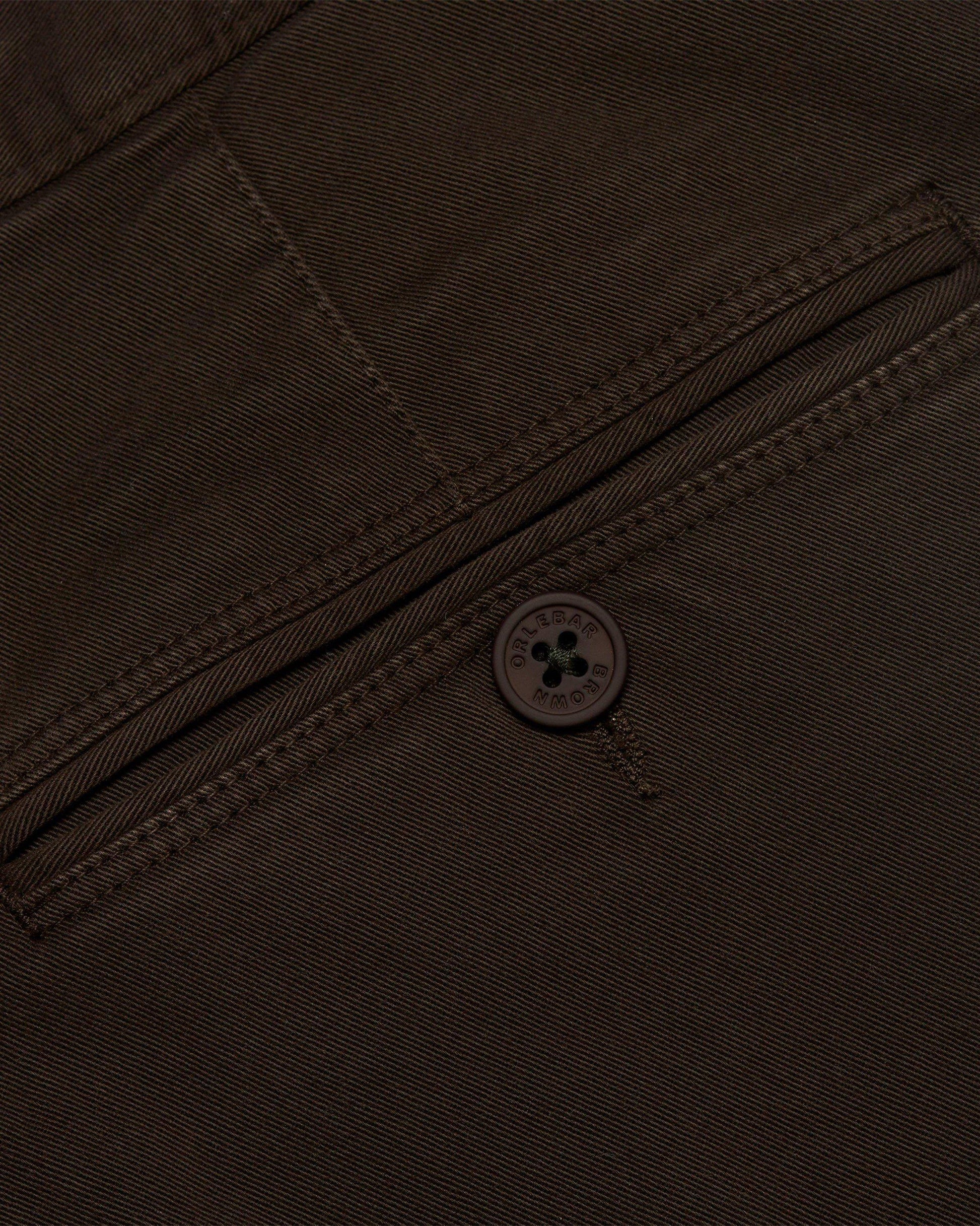 Bulldog Stretch-Cotton - Mens Truffle Mid-Length Stretch-Cotton Shorts Detail 3 View