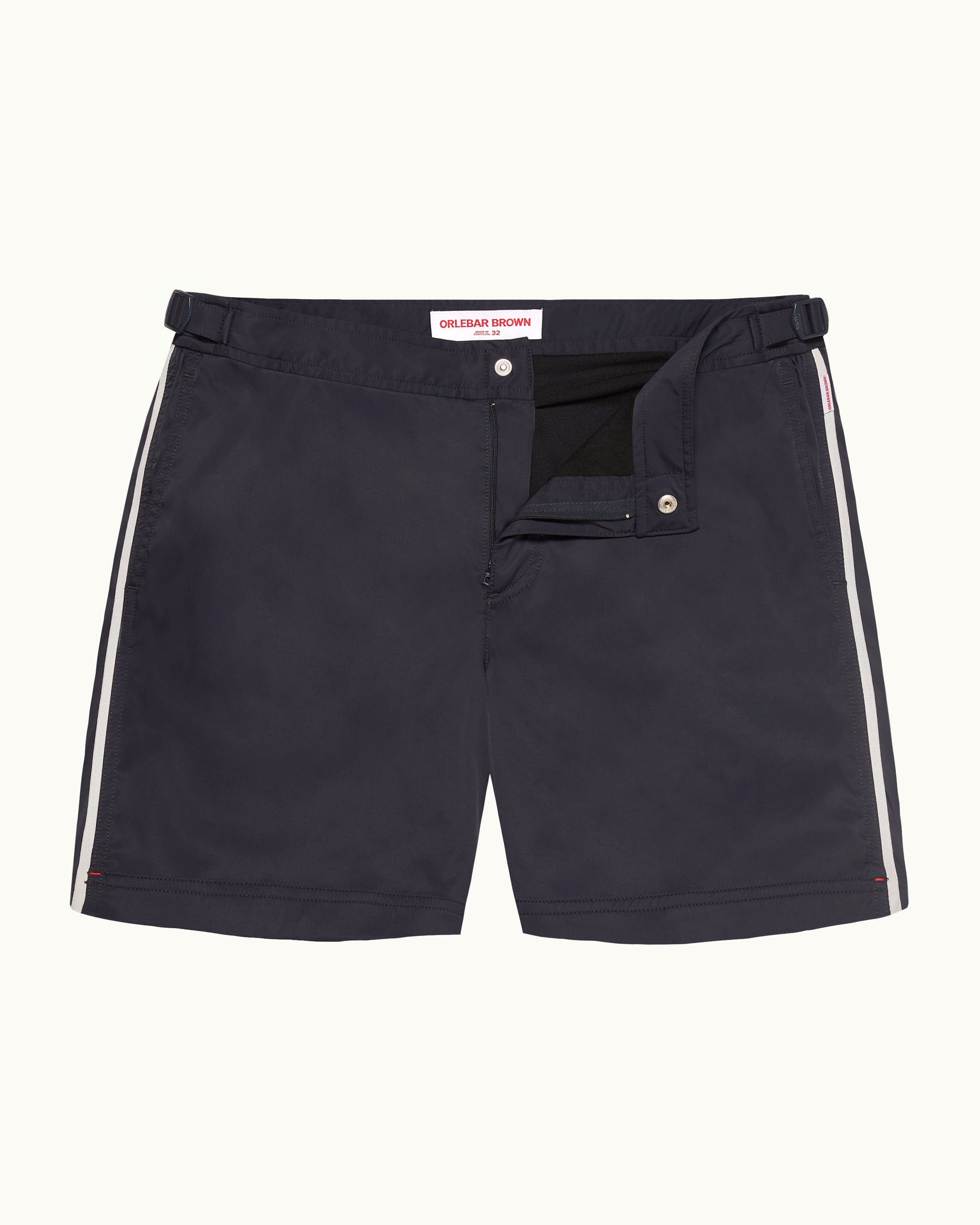 Bulldog Stretch - Mid-Length Stretch Swim Shorts In Night Iris Blue Front View