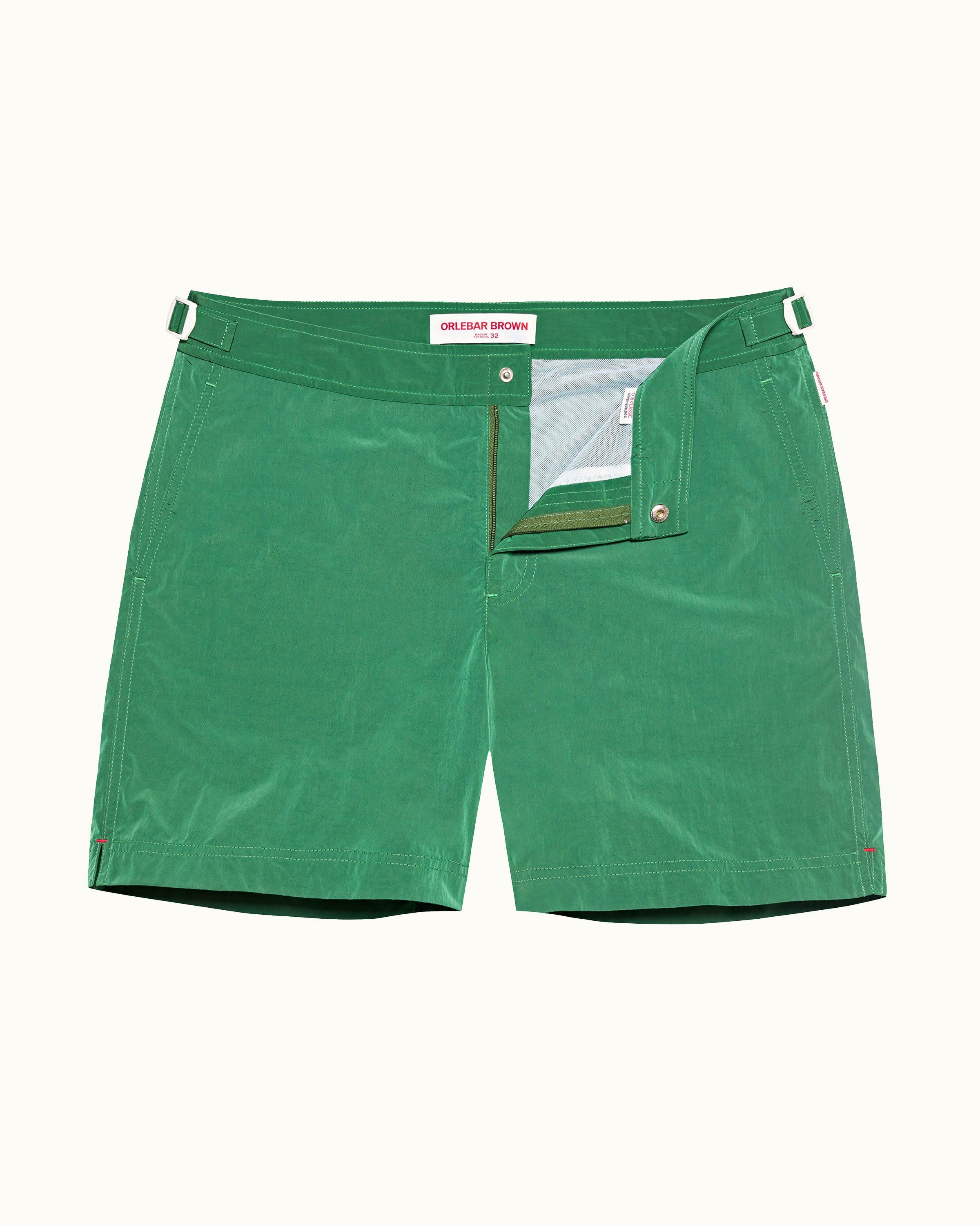 Bulldog - Mens Kale Tonic Mid-Length Swim Shorts Front View