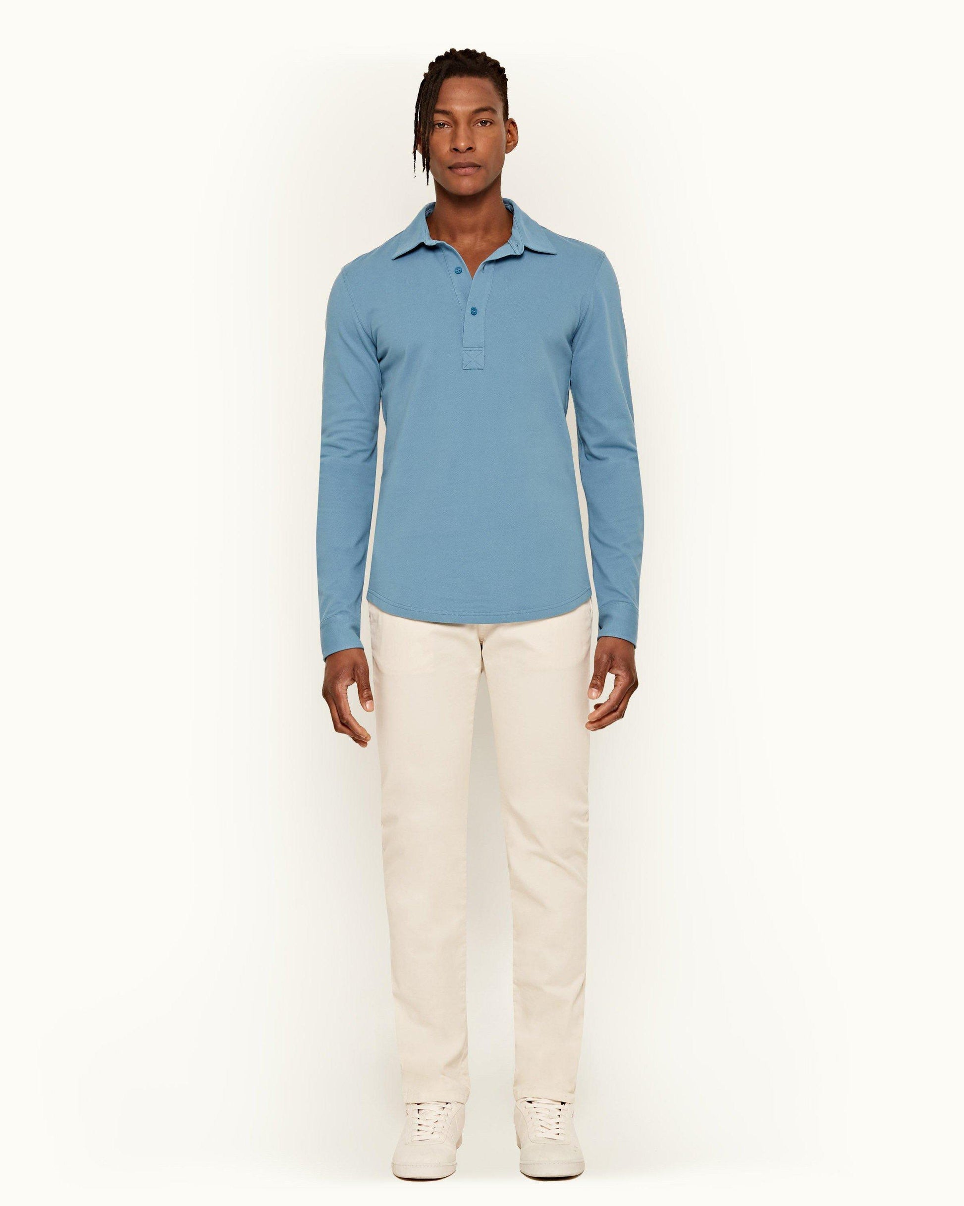 Campbell - Mens Almond Slim Fit Chinos Front Model View