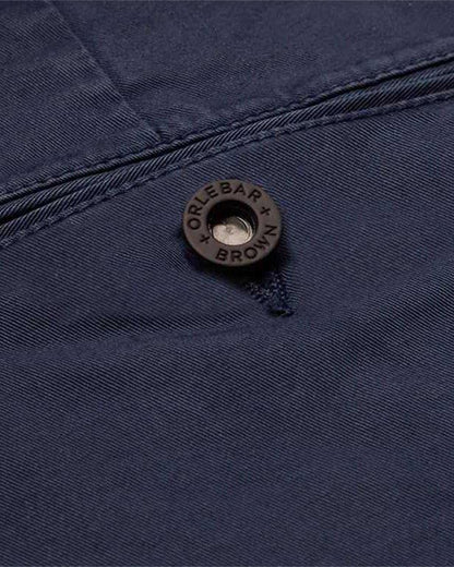 Campbell - Mens Navy Slim Fit Stretch Chinos Detail View