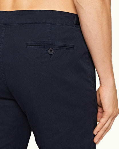 Campbell - Mens Navy Slim Fit Stretch Chinos Detail 1 View