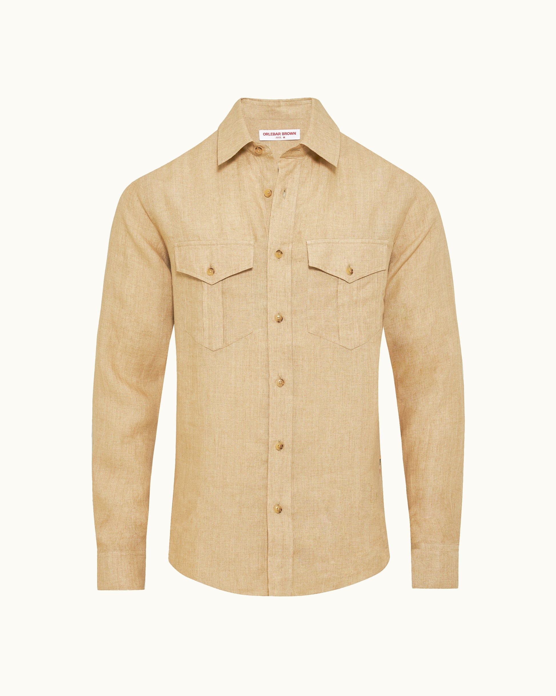 Beige Linen Shirt | Refined Everyday Summer Layer ORLEBAR BROWN Beige Linen Shirt | Refined Everyday Summer Layer ORLEBAR BROWN