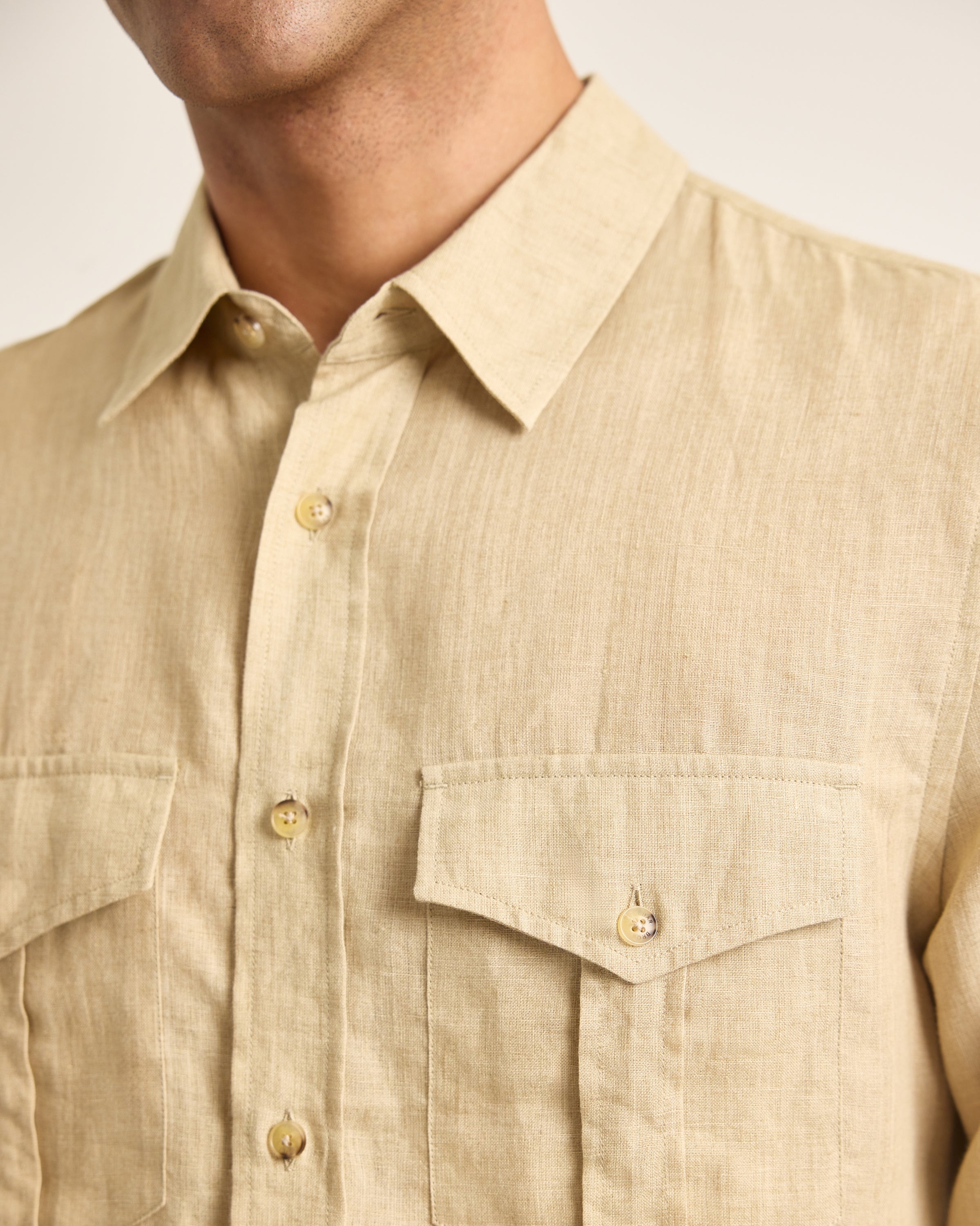 Beige Linen Shirt | Refined Everyday Summer Layer – ORLEBAR BROWN