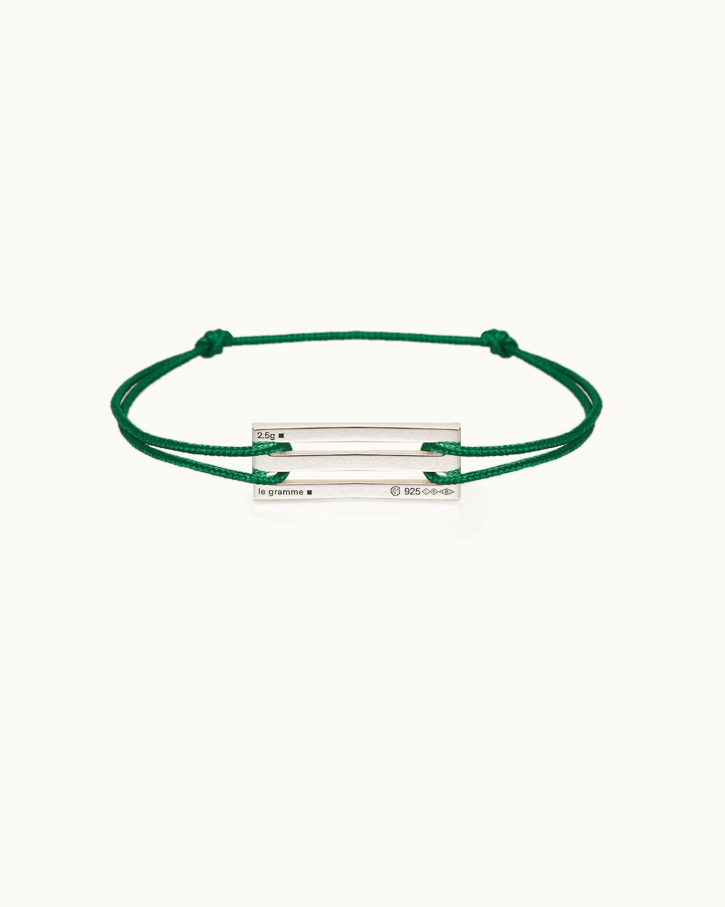 Nato - OB x le gramme Lacquered Green Cord Bracelet le 2,5g Back