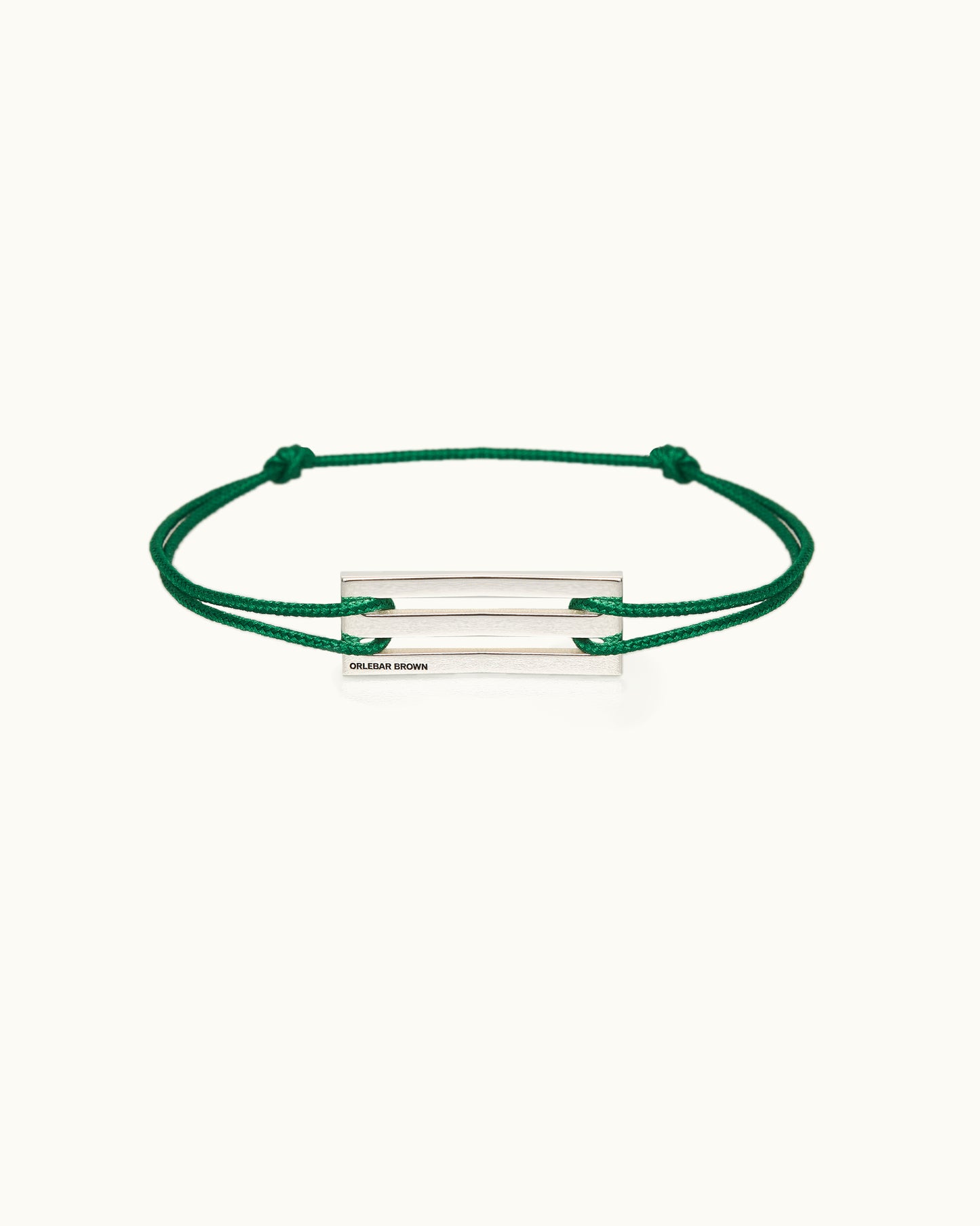 Nato - OB x le gramme Lacquered Green Cord Bracelet le 2,5g Front