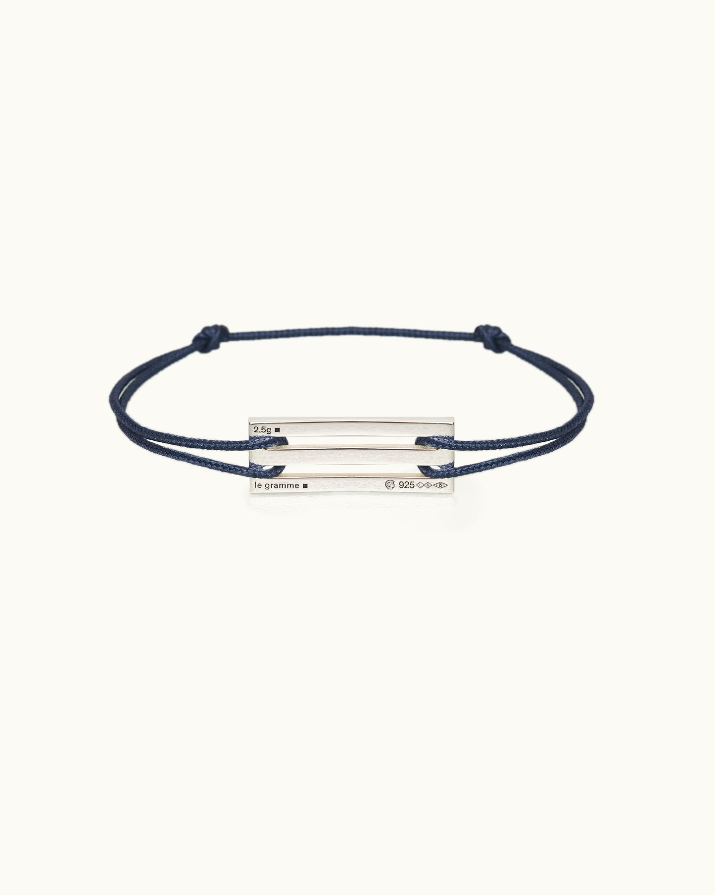 Nato - OB x le gramme Lacquered Navy Blue Cord Bracelet le 2,5g Back