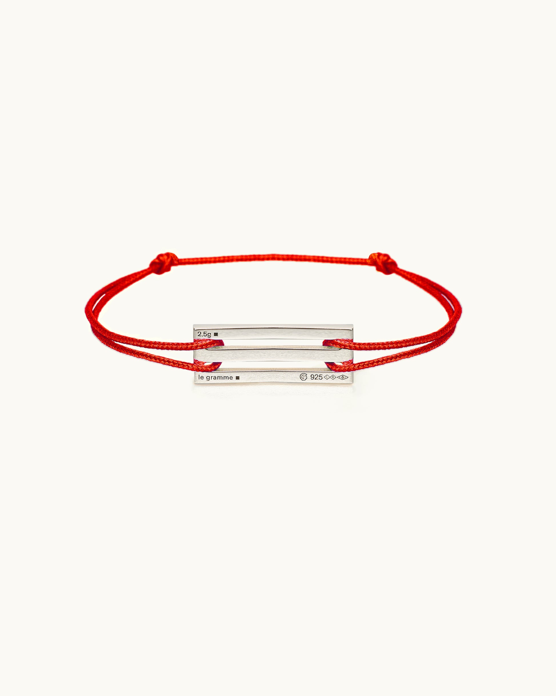 Nato - OB x le gramme Lacquered Red Cord Bracelet le 2,5g Back