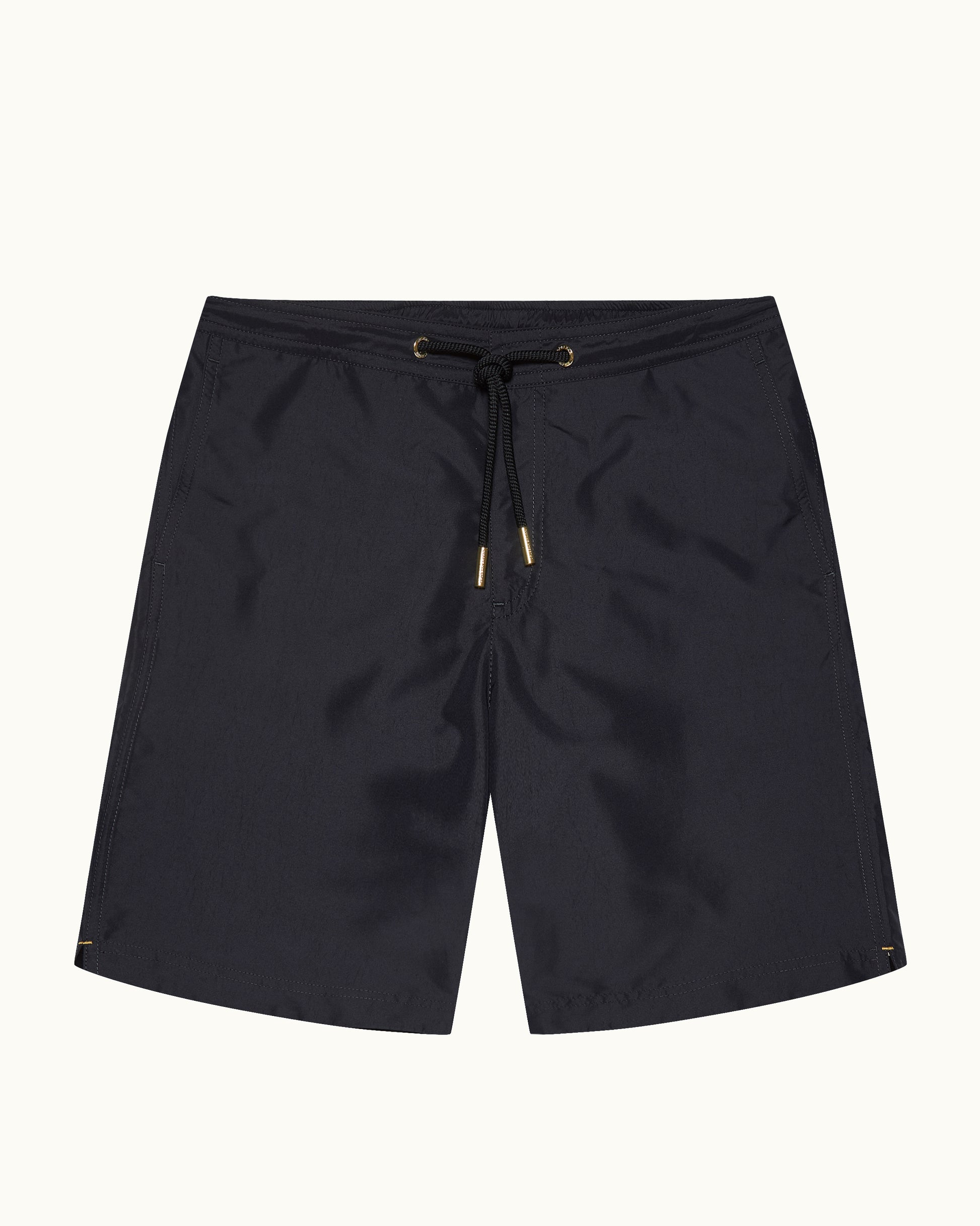 Dane Drawcord - Longest-Length Drawcord Swim Shorts In Night Iris Front View