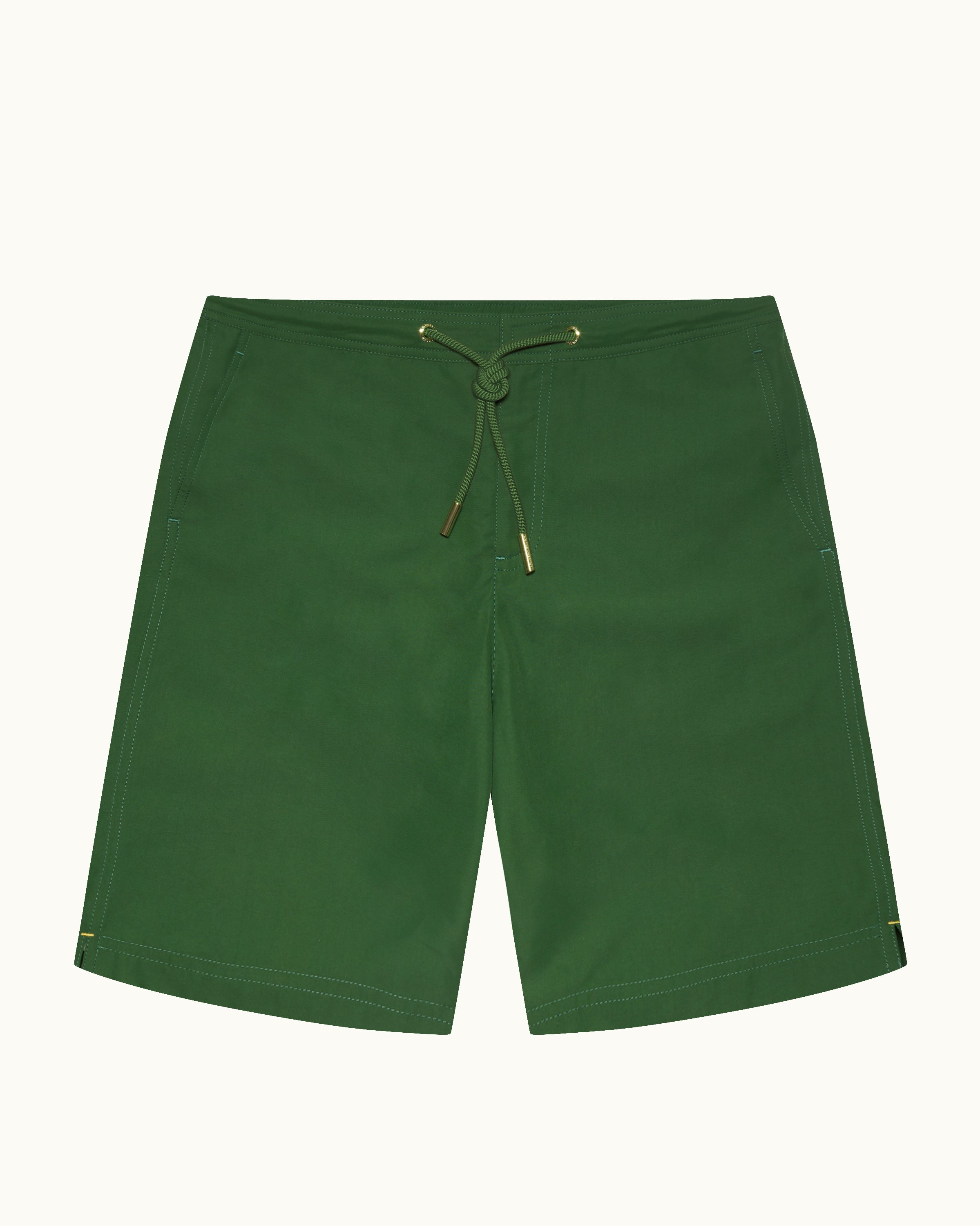 Green Drawcord Swim Shorts | Relaxed Fit Tailoring – ORLEBAR BROWN