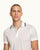 Dominic - Mens White Tipping Collar Knit Polo Shirt Detail View