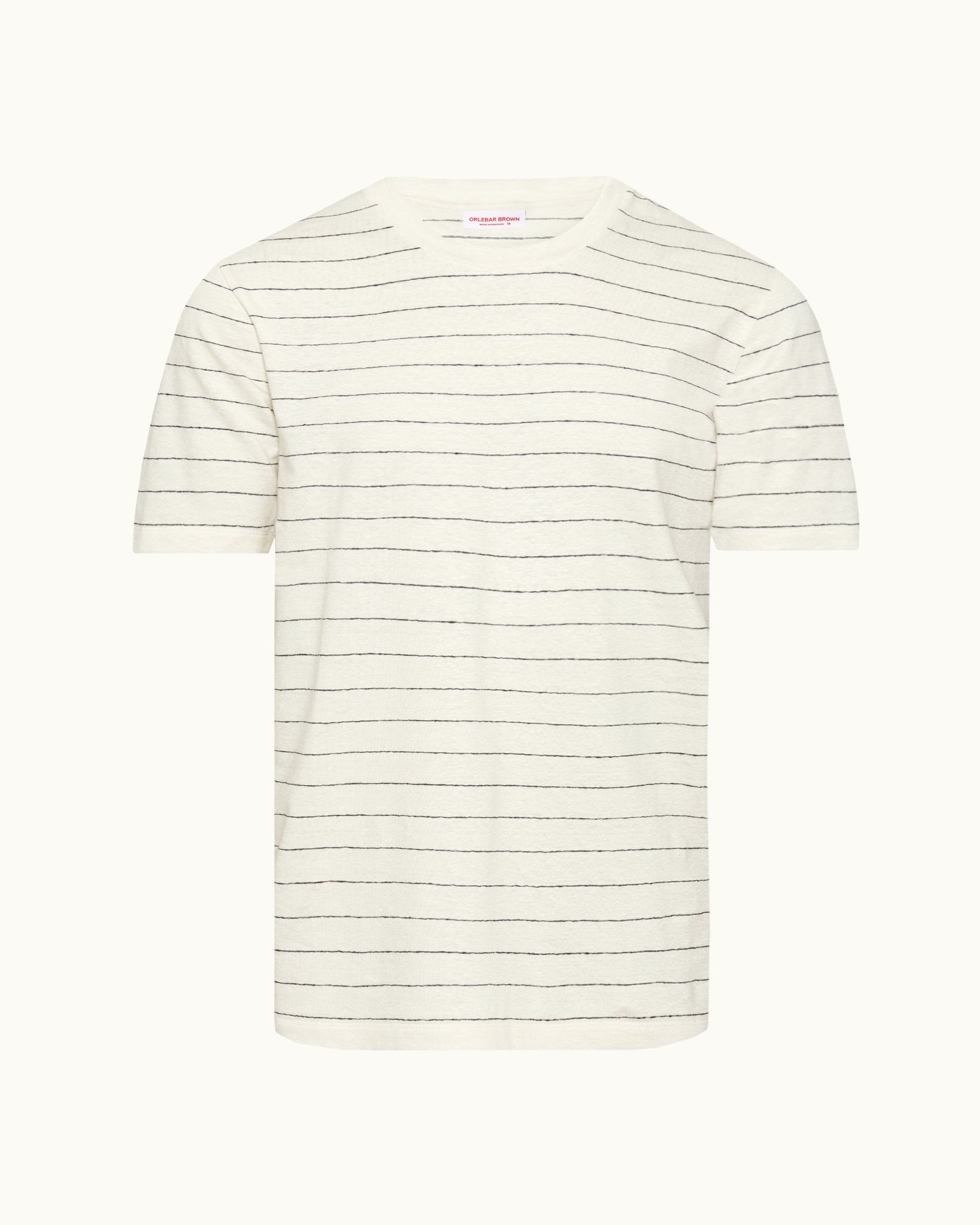 Striped t-shirt on a white background