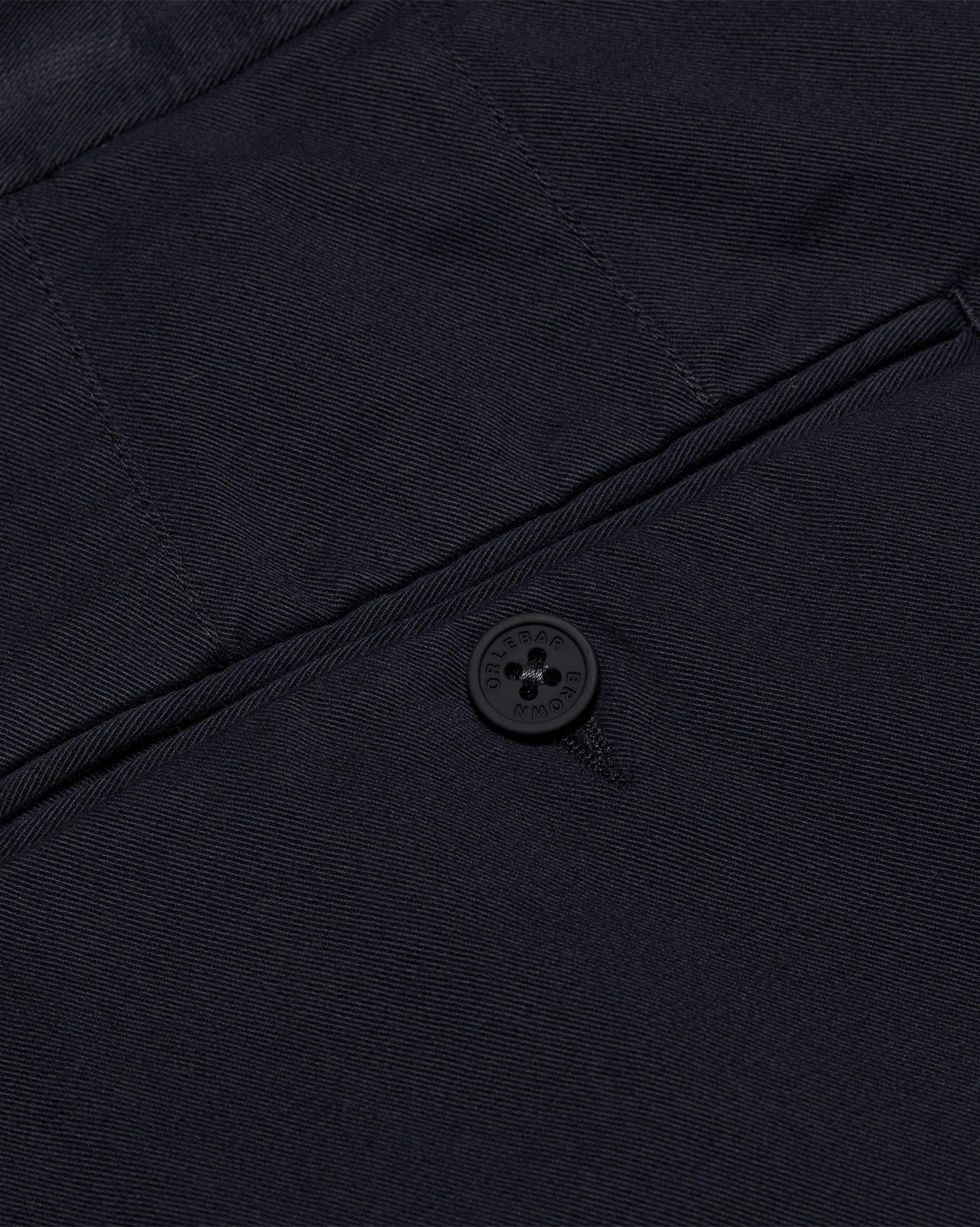 Fallon Stretch - Mens Dark Navy Tailored Fit Stretch-Cotton Chinos Detail 3 View