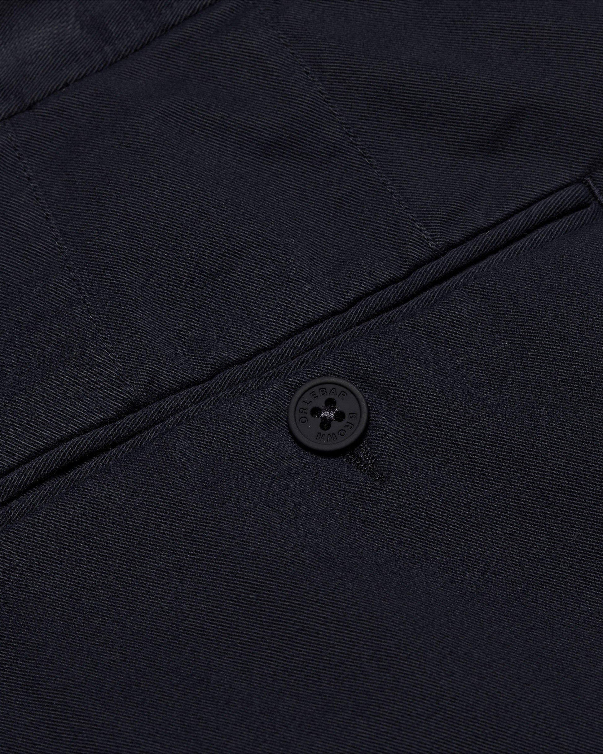 Fallon Stretch - Mens Dark Navy Tailored Fit Stretch-Cotton Chinos Detail 3 View