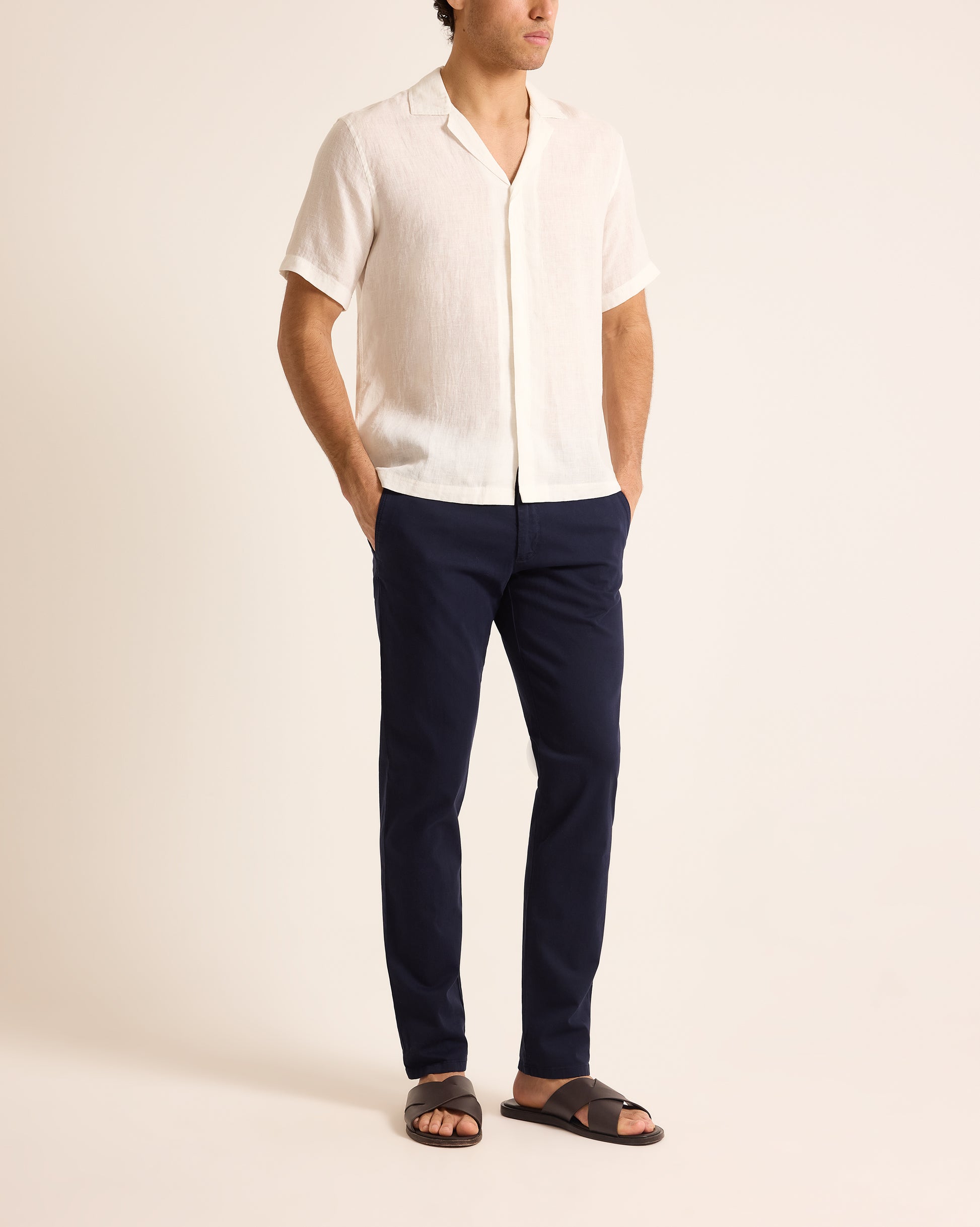 Orlebar Brown| Dark Navy Tailored Fit Stretch-Cotton Chinos ORLEBAR BROWN Orlebar Brown| Dark Navy Tailored Fit Stretch-Cotton Chinos ORLEBAR BROWN