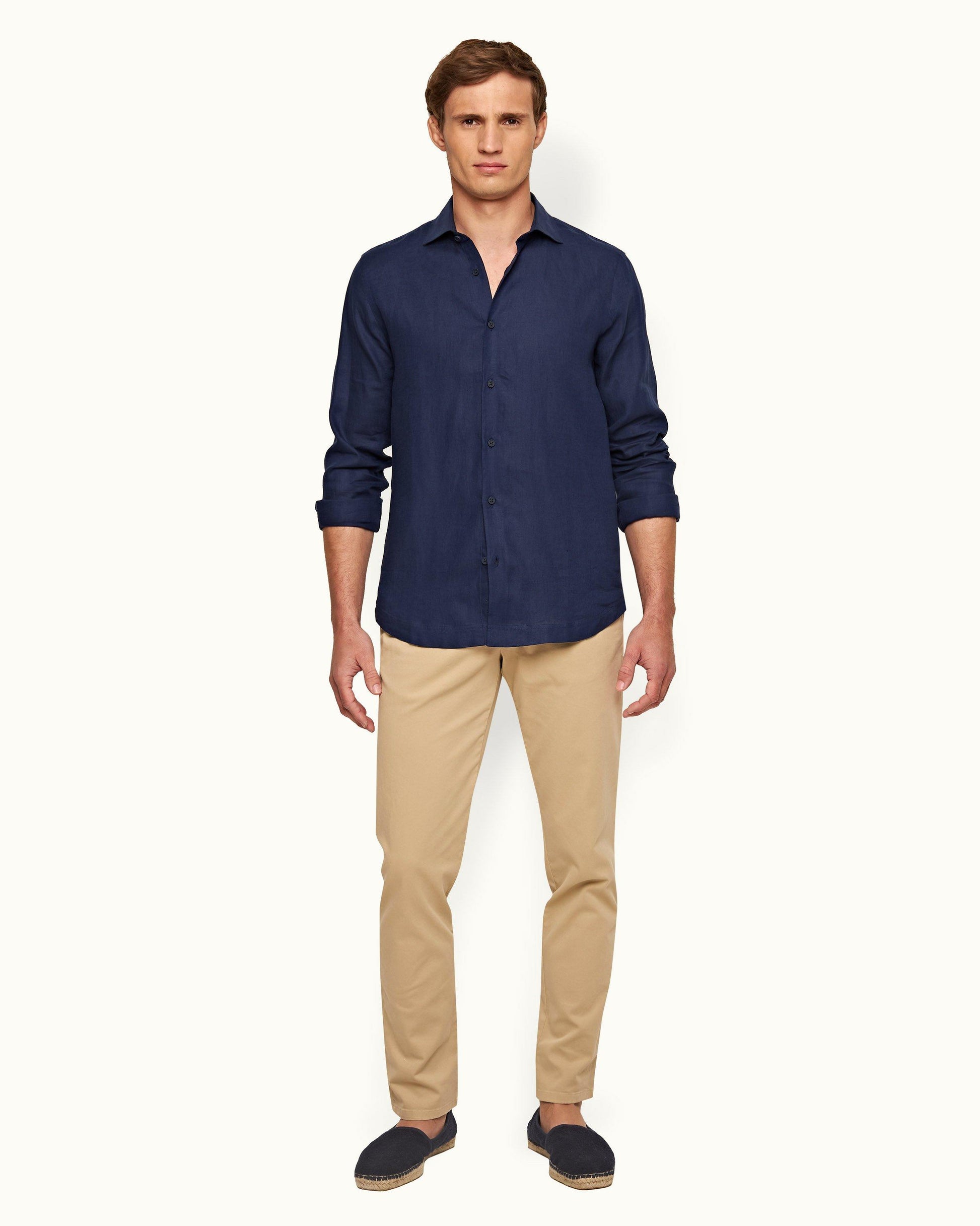 brown dress pants blue shirt Brown Pants With Blue Shirt