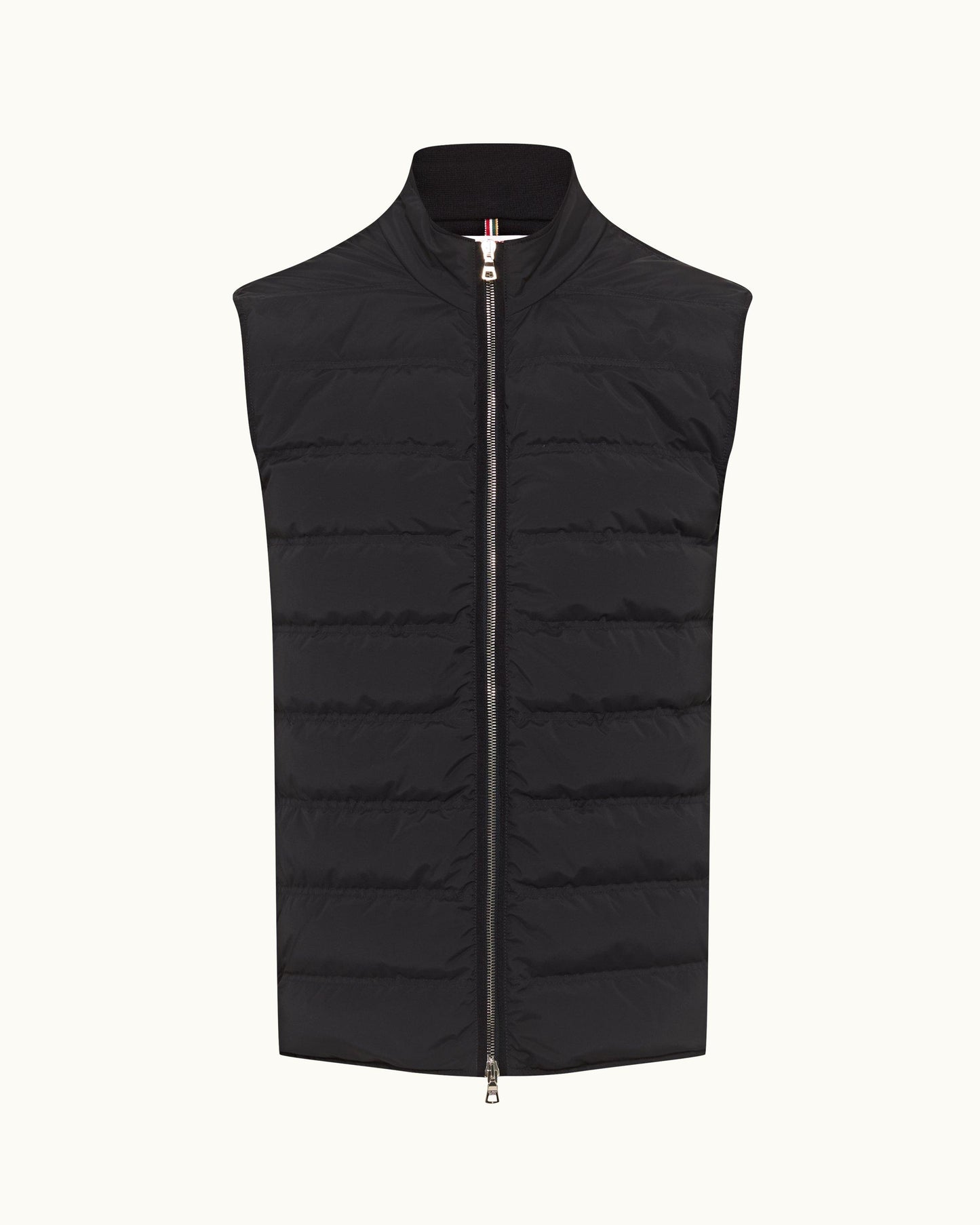 Fitzroy - Mens Night Iris Down-Fill Knitted Panel Gilet Front View