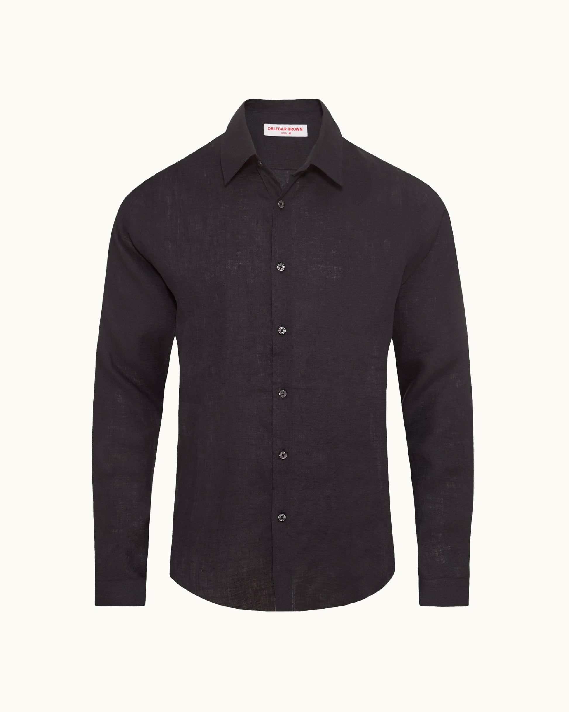 Orlebar Brown Men's Classic Collar Tailored Fit Linen Shirt In