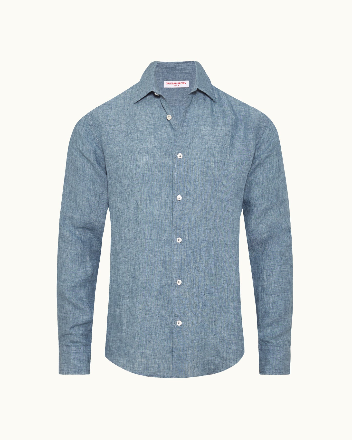 Blue checkered shirt on a white background