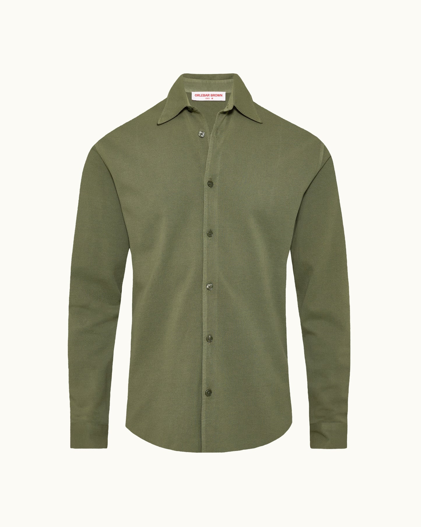 Green shirt on a white background