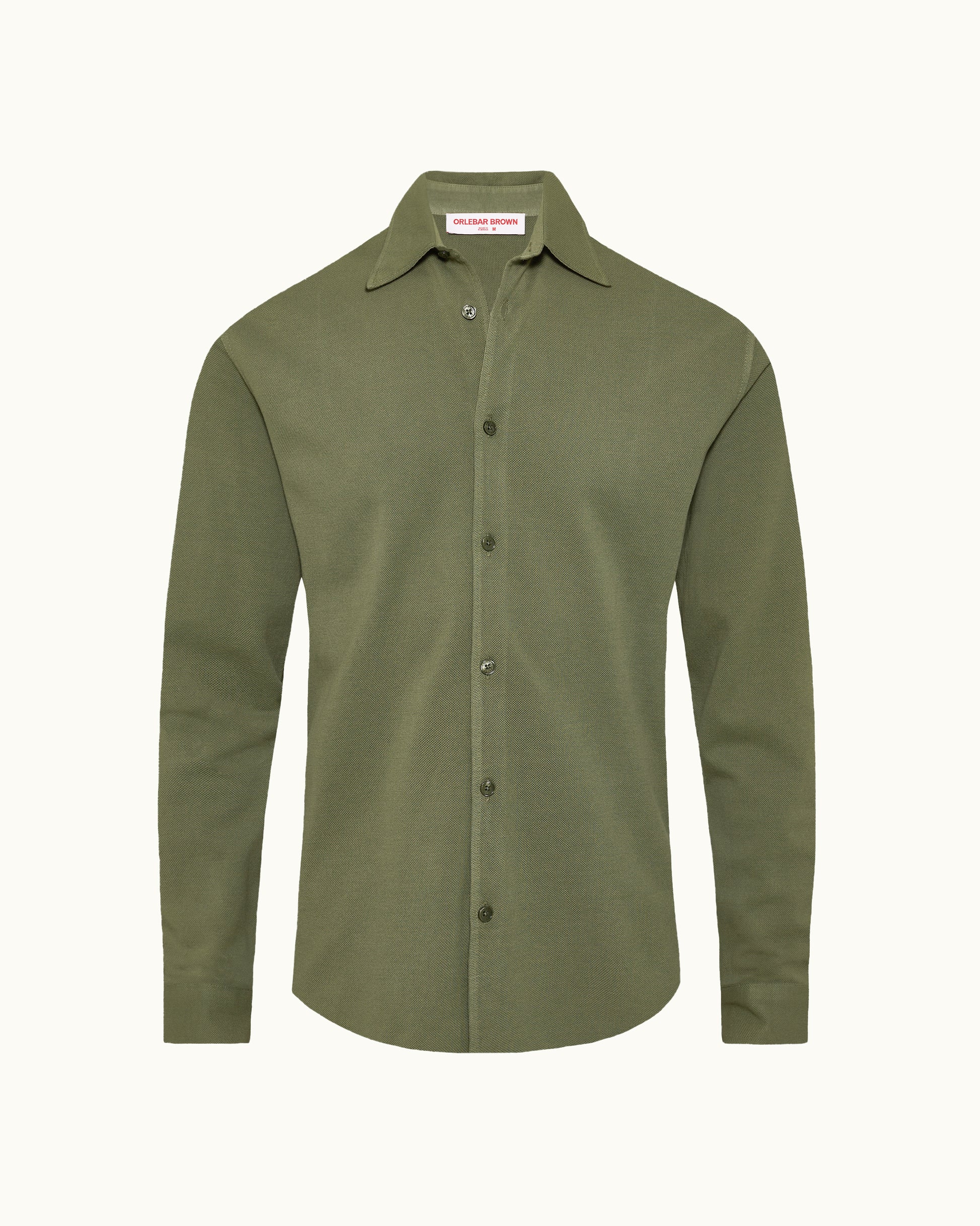 Green shirt on a white background