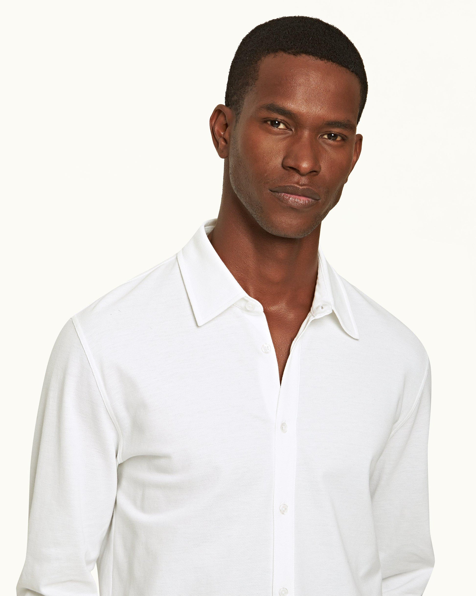 pique dress shirt Eton White Piqu Tuxedo Shirt | Classic Fit