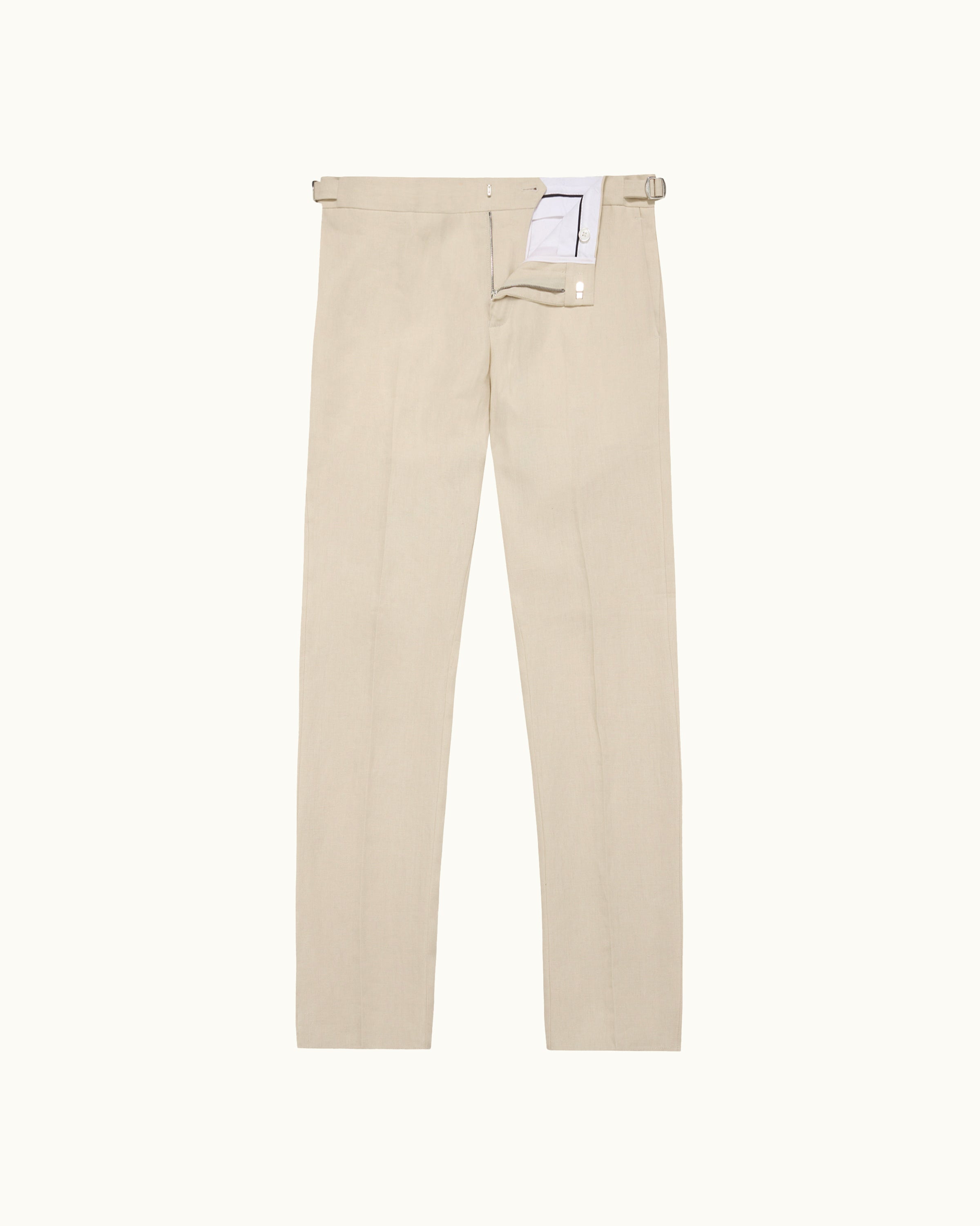Orlebar Brown | Men's Tailored Fit Smart Italian Linen Trousers in