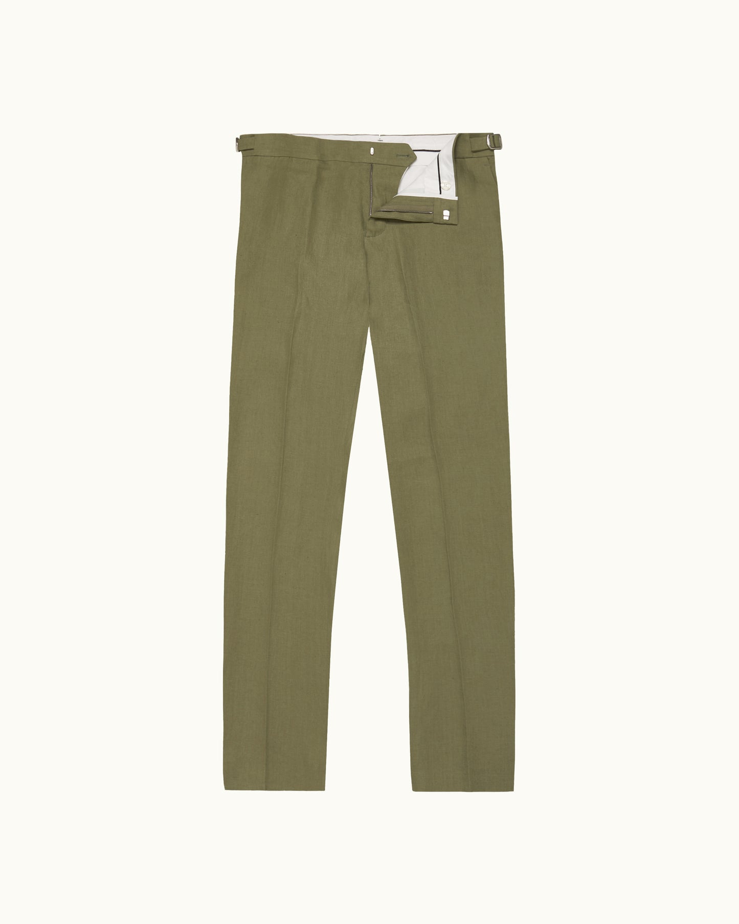 Green pants on a white background