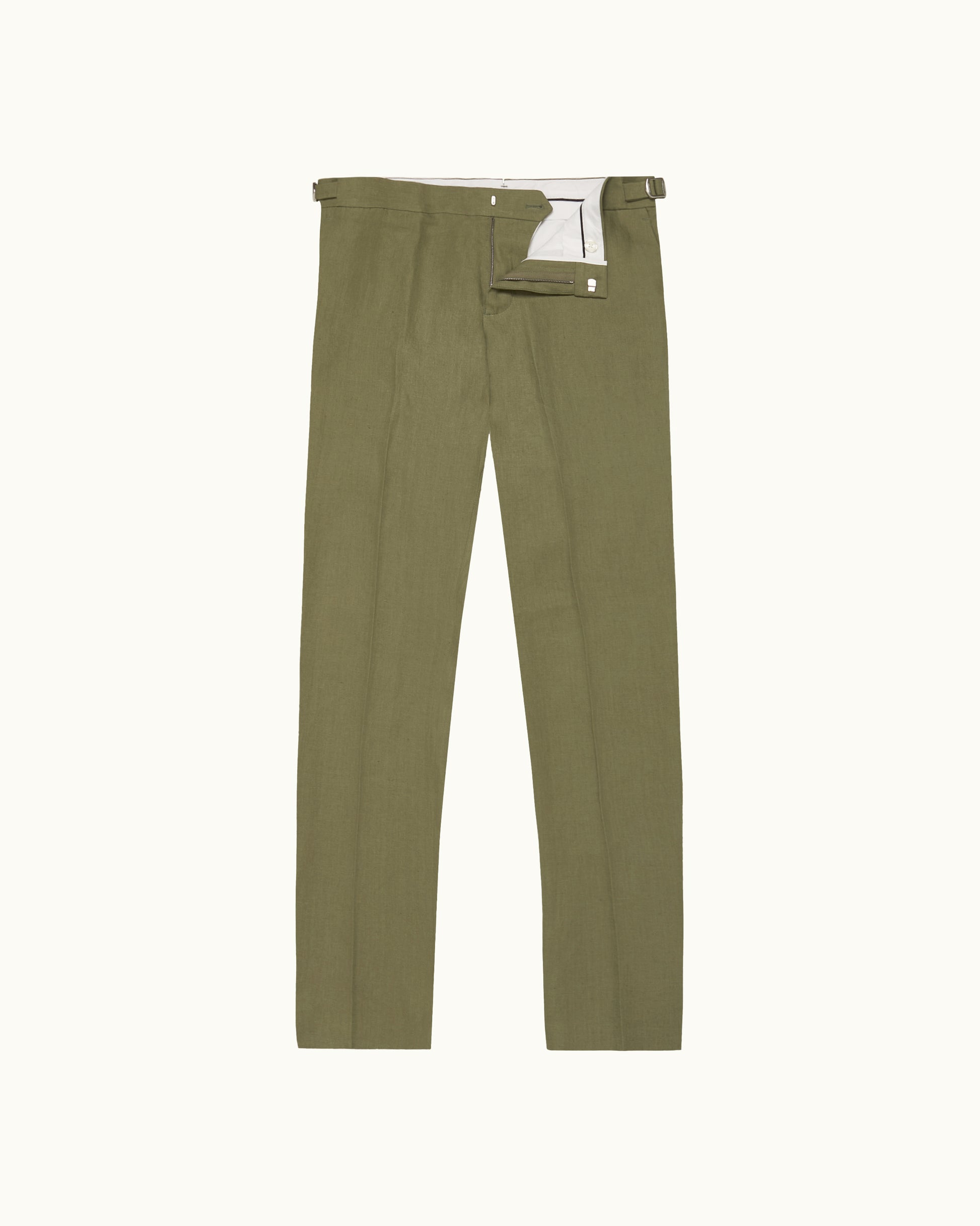 Green pants on a white background