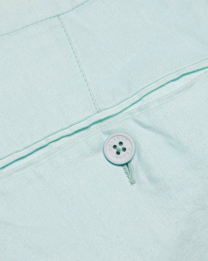 Griffon Linen - Mens Clear Sky Tailored Fit Washed Linen Trousers Detail 2 View