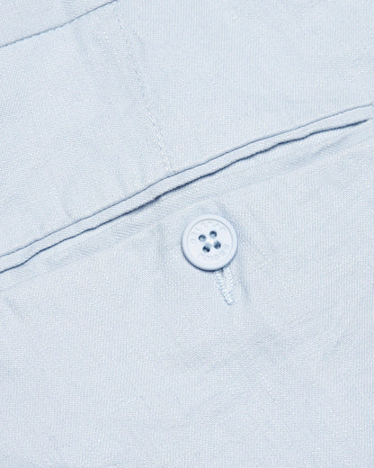 Griffon Linen - Mens Light Island Sky Tailored Fit Linen Trousers Detail View