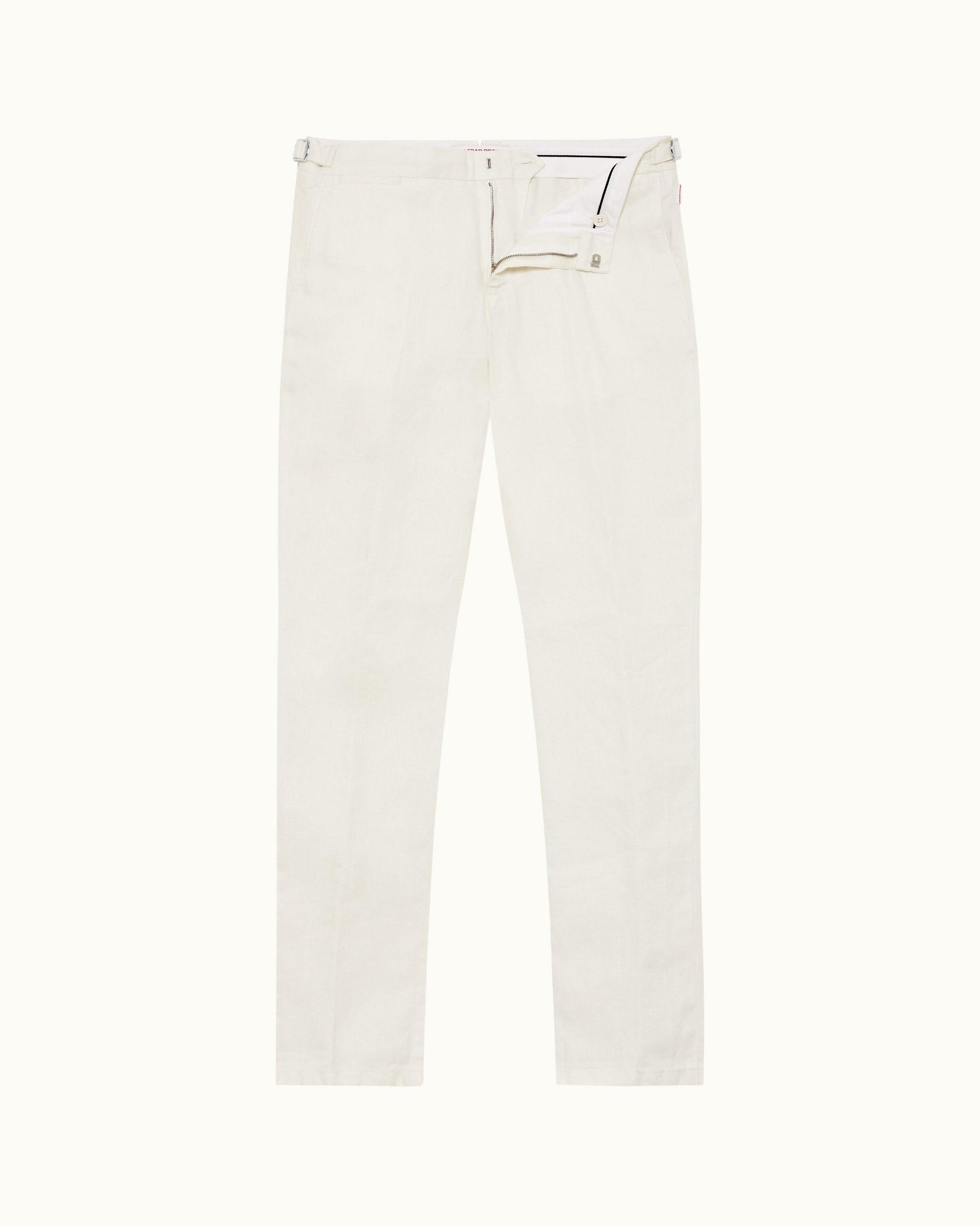 Griffon Linen - Mens Sandbar Tailored Fit Linen Trousers Front View