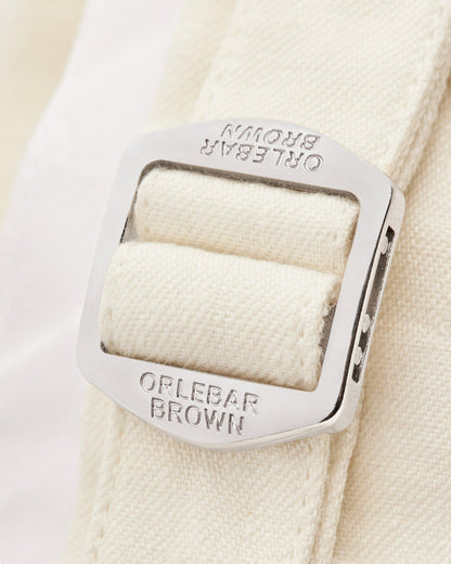 Griffon Linen - Mens Tailored Fit Washed Linen Trousers In White Buckle Detail View