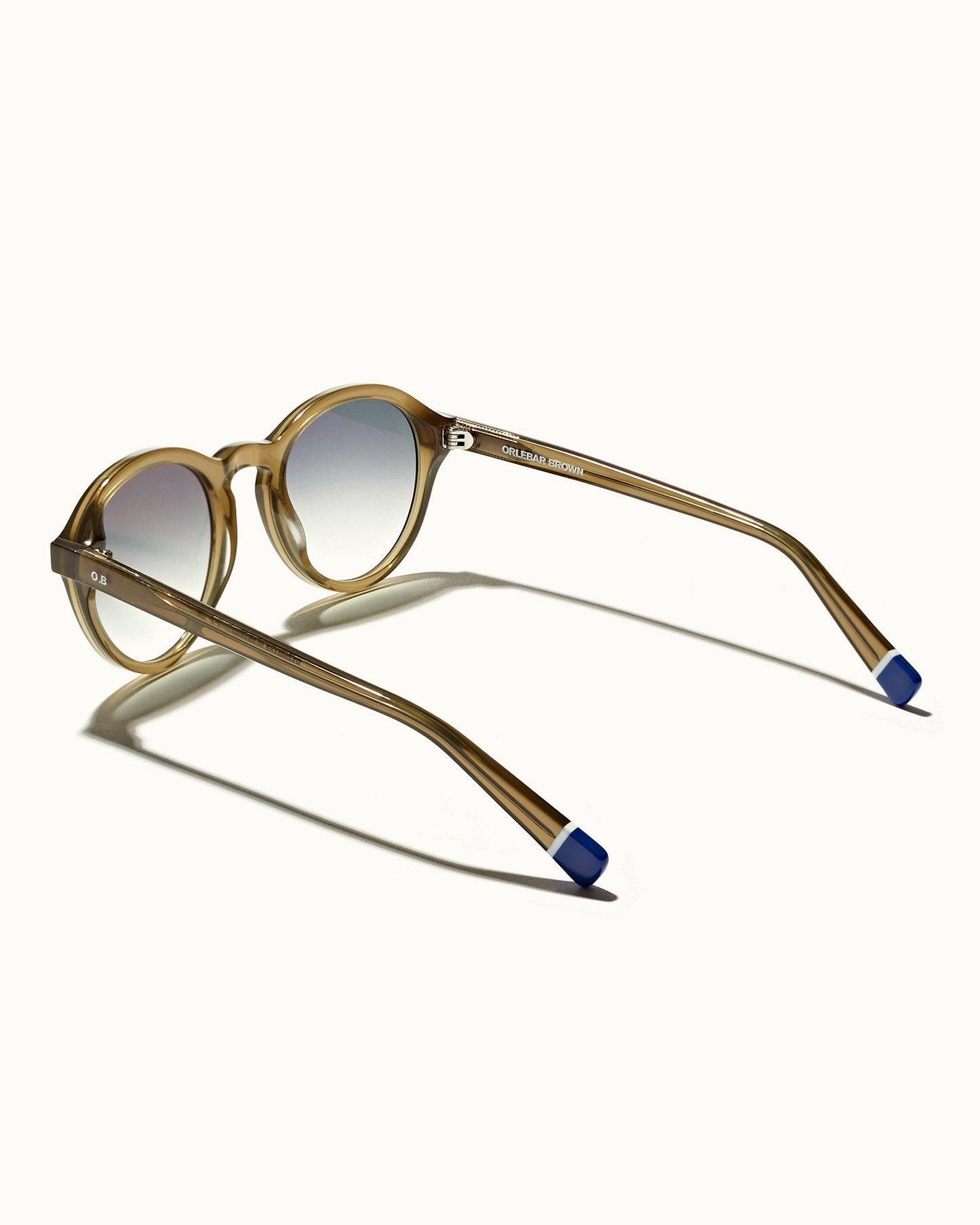 Harlyn - Mens Sage Round Sunglasses Back View