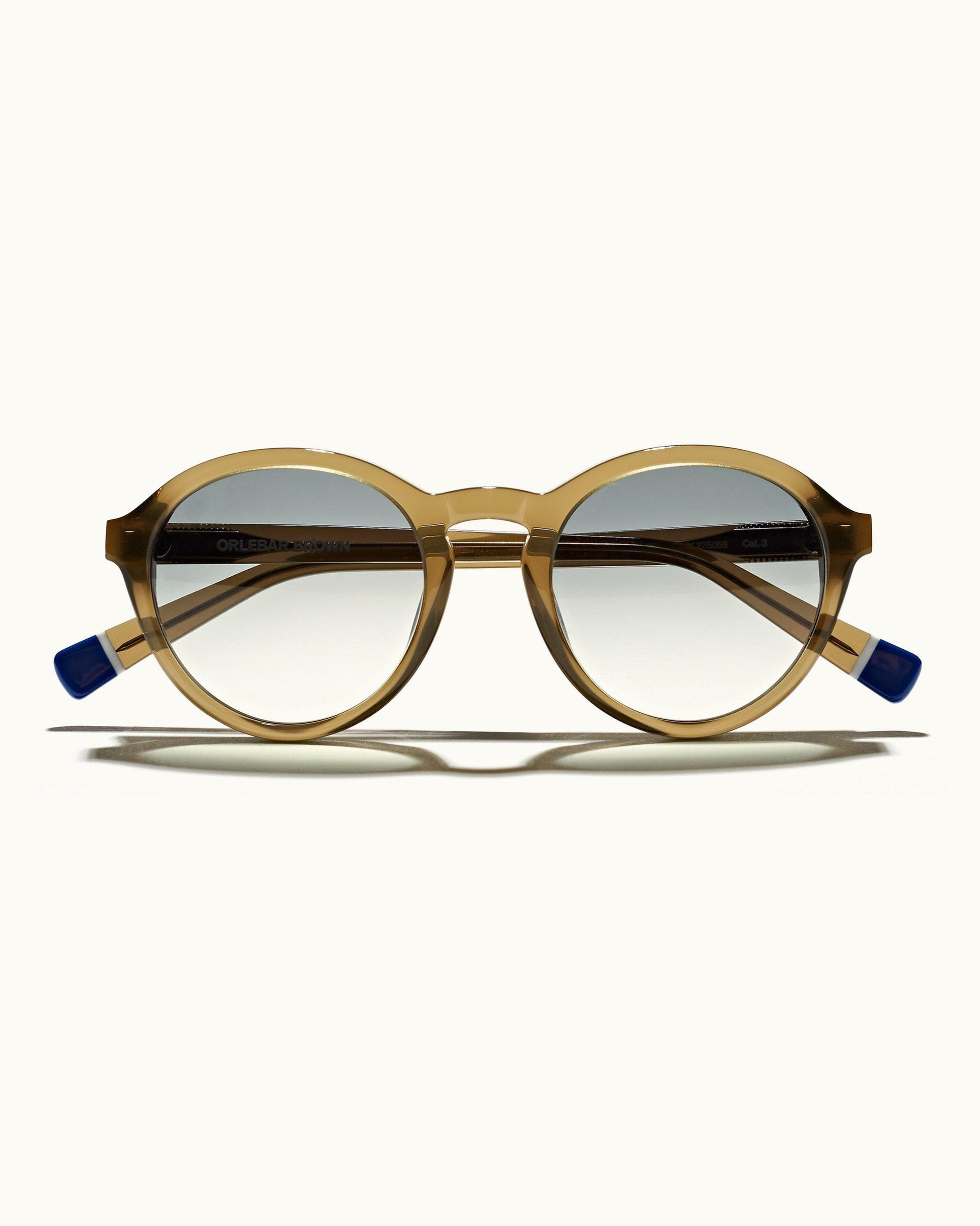 Harlyn - Mens Sage Round Sunglasses Front View