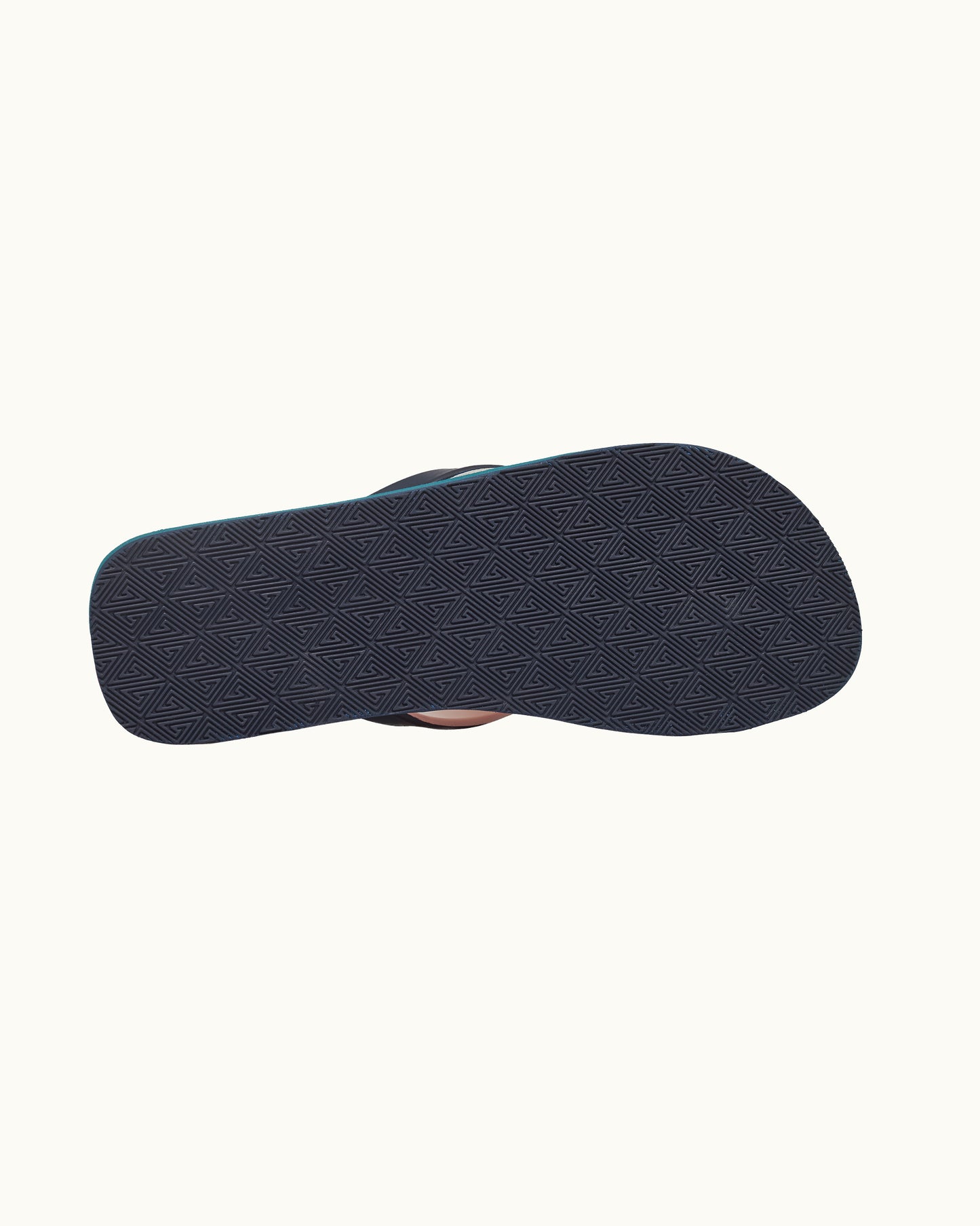 Black sandal sole on a white background