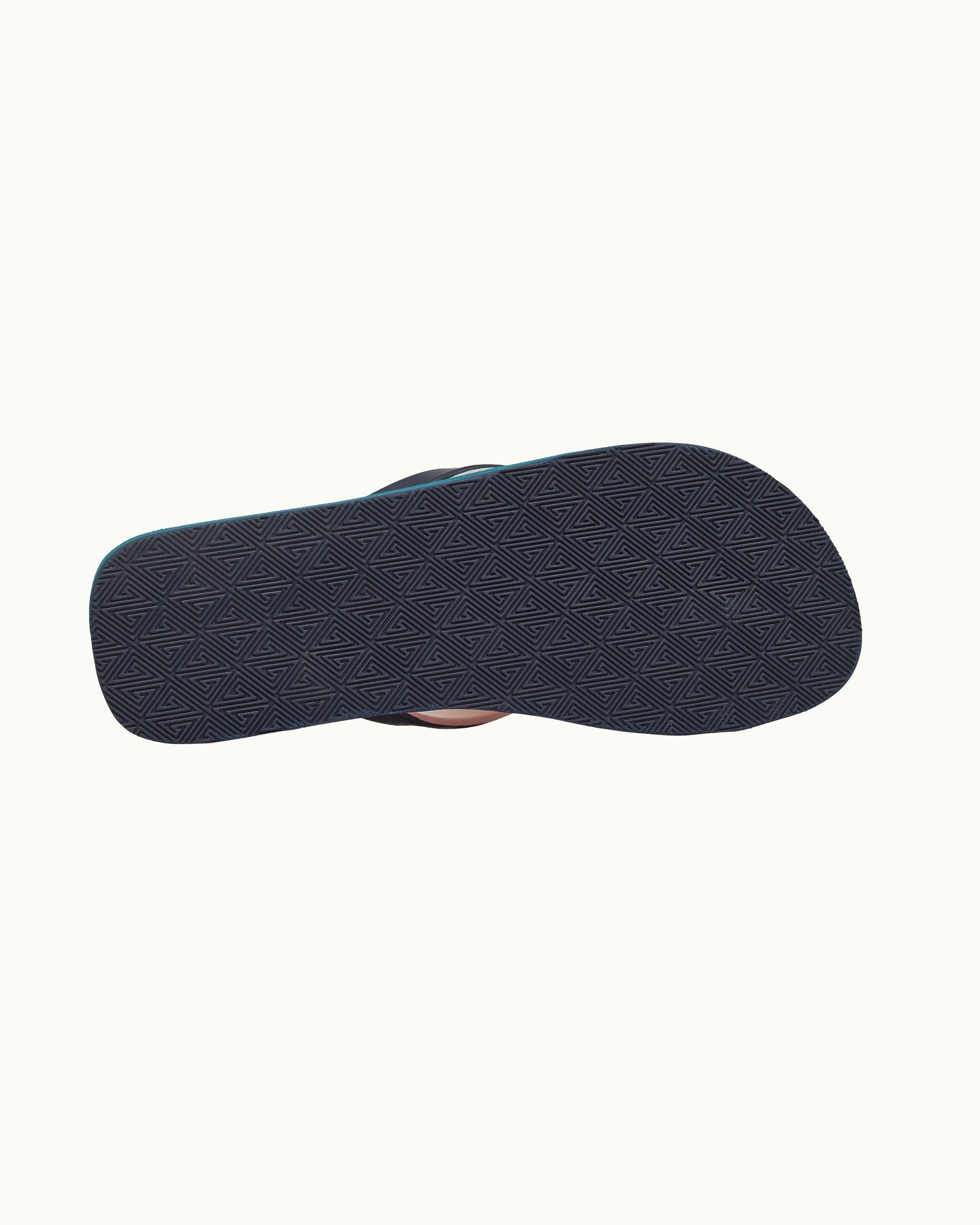 Black sandal sole on a white background