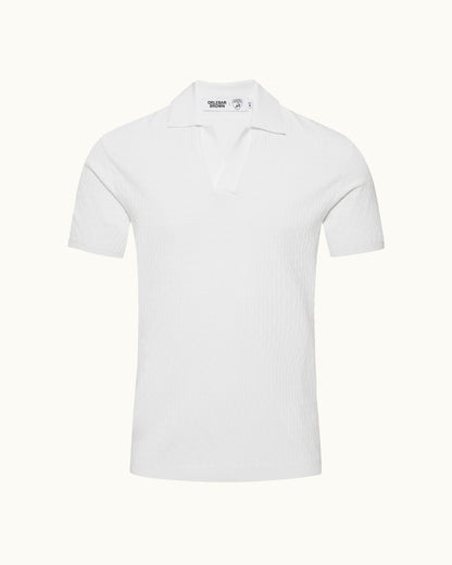 White polo shirt on a white background