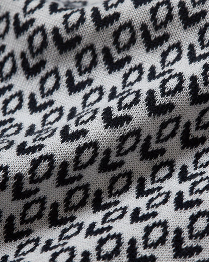 Horton - Night Iris/White Sand Jacquard Tailored Fit Knit Polo Shirt Detail Other