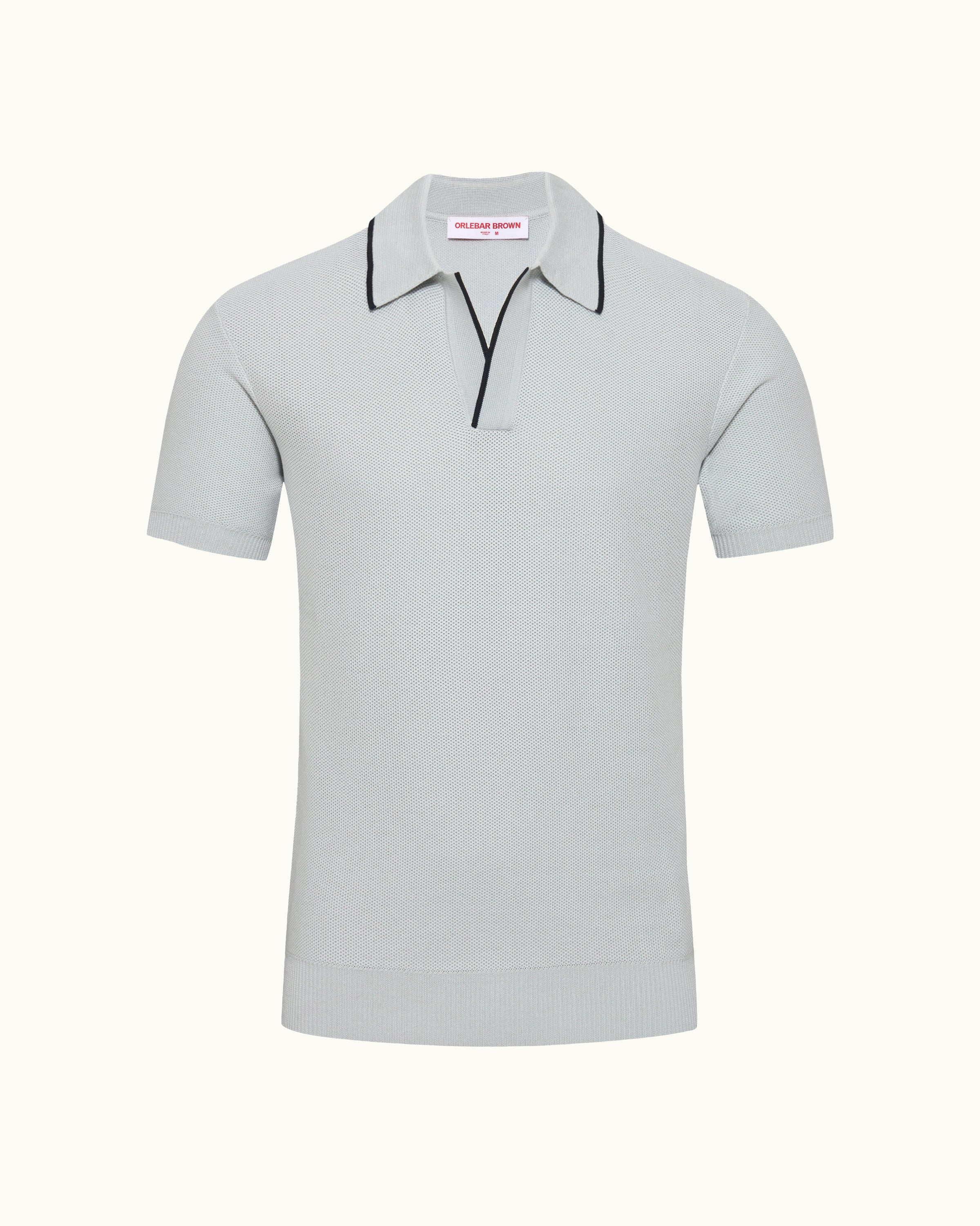 Orlebar Brown| Tailored fit Italian Pique Polo Shirt In Surfside