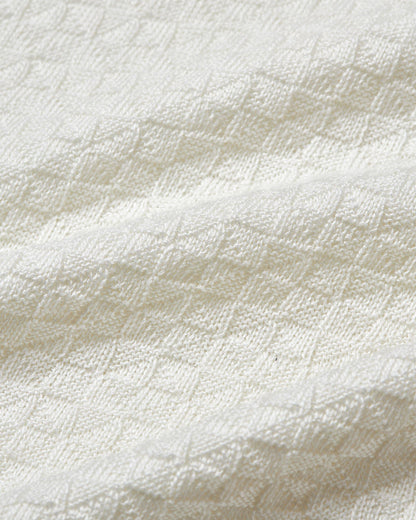 Horton Pique - White Sand Tailored Fit Silk-Cotton Polo Shirt Detail Other