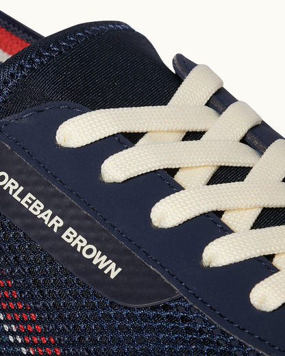 Larson - Mens Navy O.B Stripe Shoe You Can Swim In Detail View