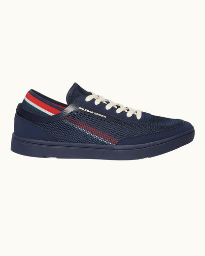 Larson - Mens Navy O.B Stripe Shoe You Can Swim In Side View