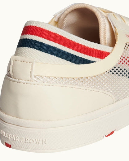 Larson - Mens White O.B Stripe Shoe You Can Swim In Detail 3 View