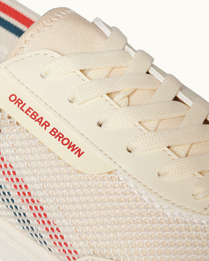 Larson - Mens White O.B Stripe Shoe You Can Swim In Detail View