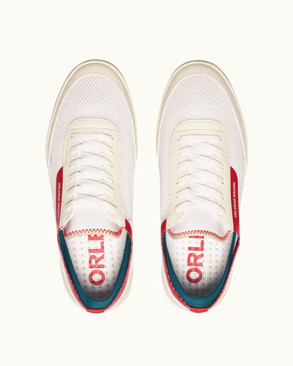 Larson - Mens White Sand O.B Shoe You Can Swim In Overhead View